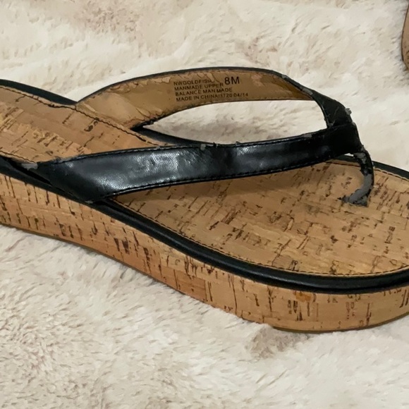 Nine West Women’s Cork Sandals Black Size 8 - Picture 7 of 11